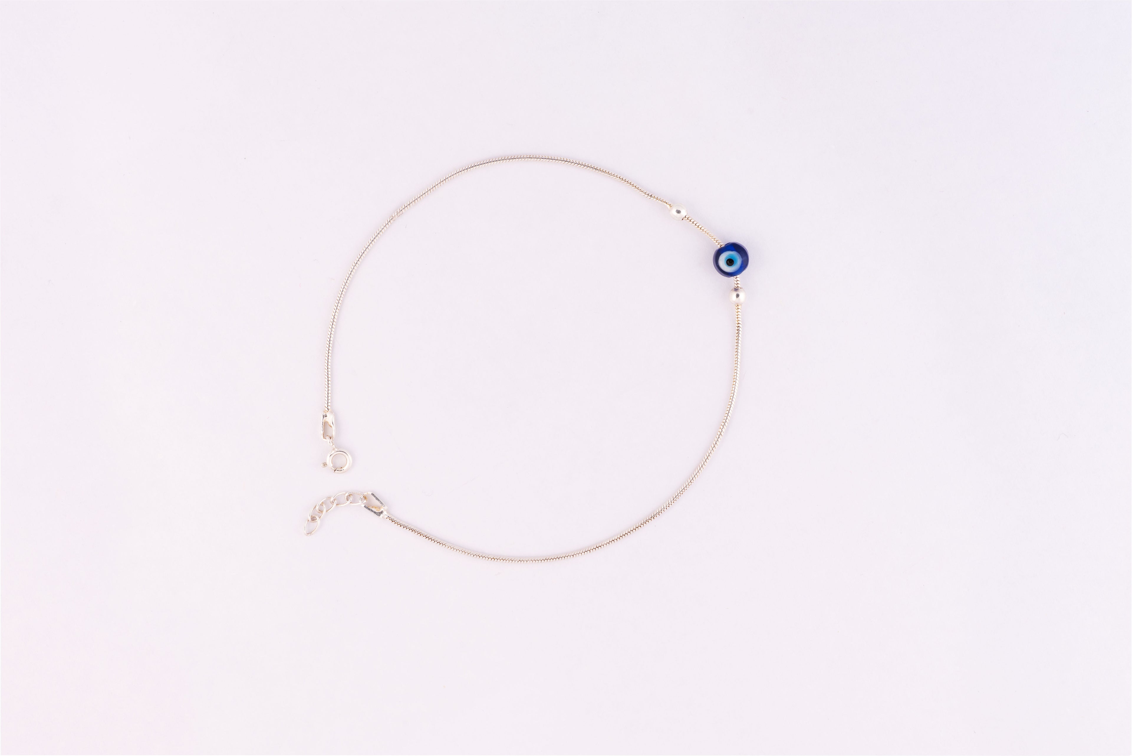 Evil Eye Silver Anklet