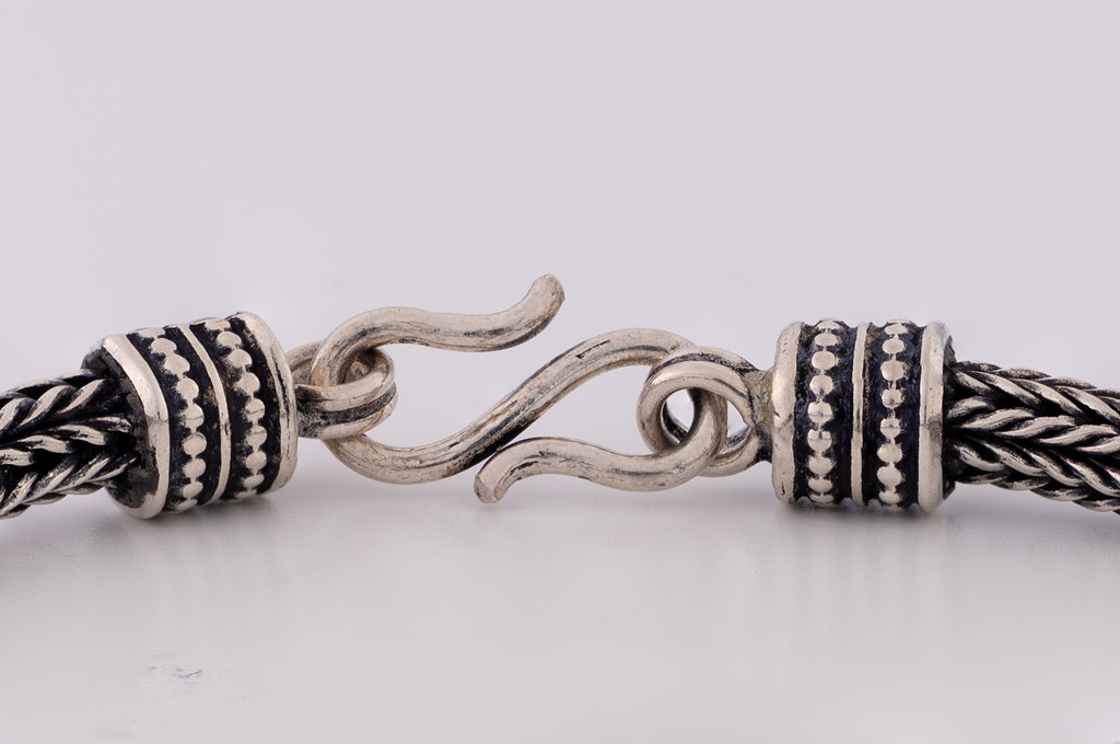 Sterling Braided Crest Bracelet
