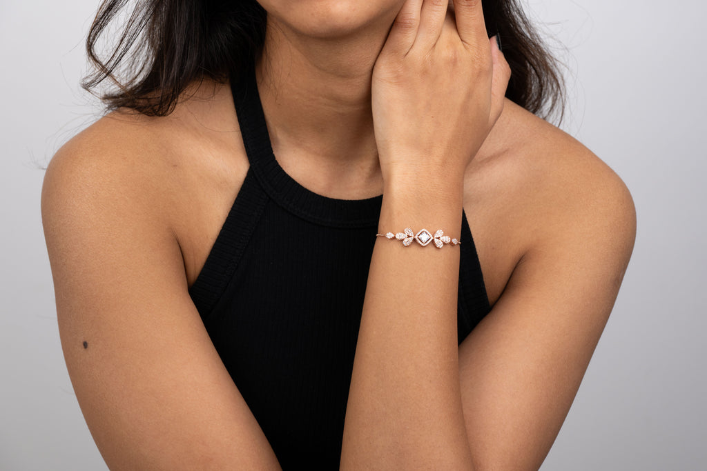 Golden Glow Silver Bracelet