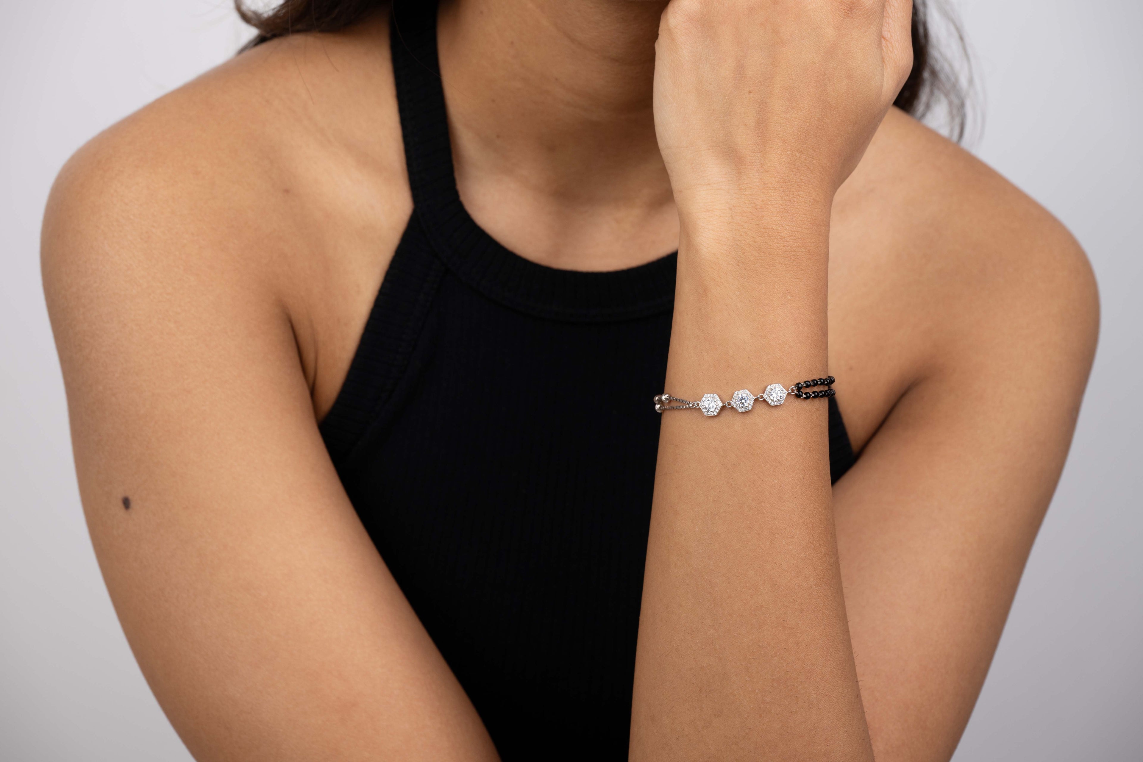 Dual Tone Silver Bracelet