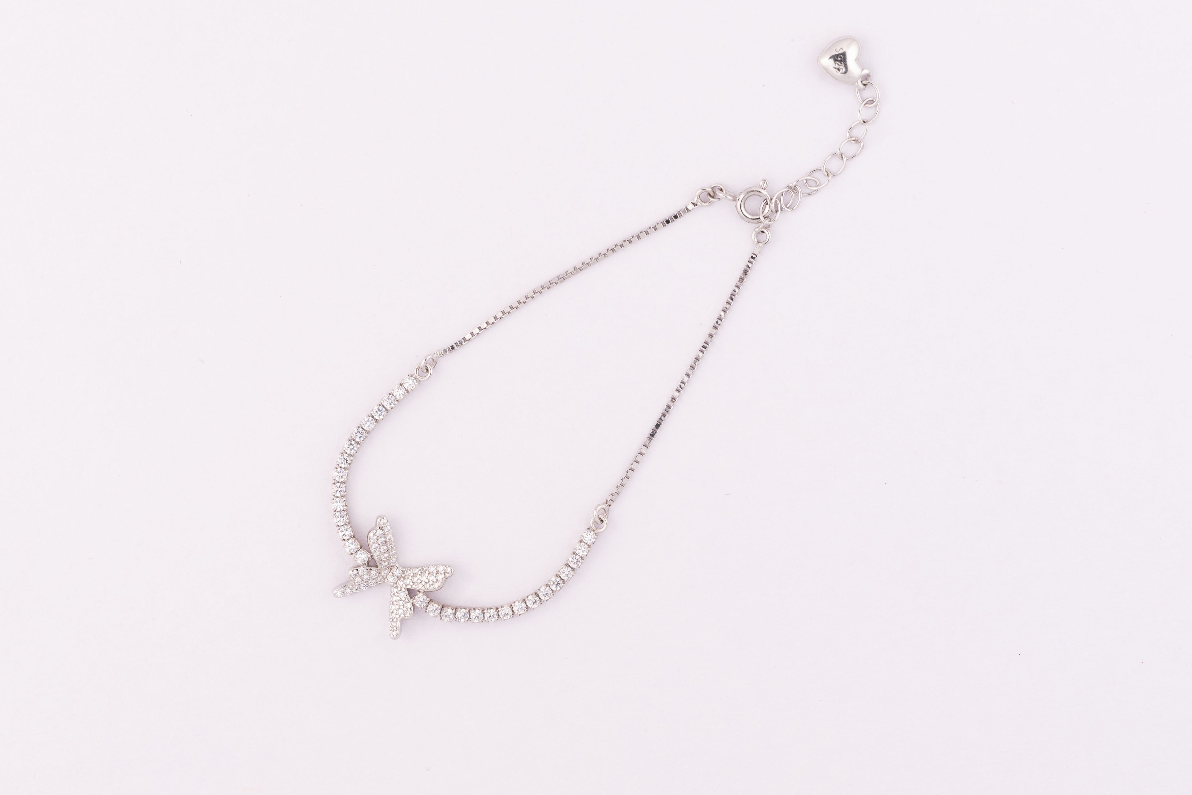 Butterfly Sparkle Silver Bracelet