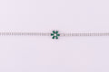 Emerald Bloom Silver Bracelet