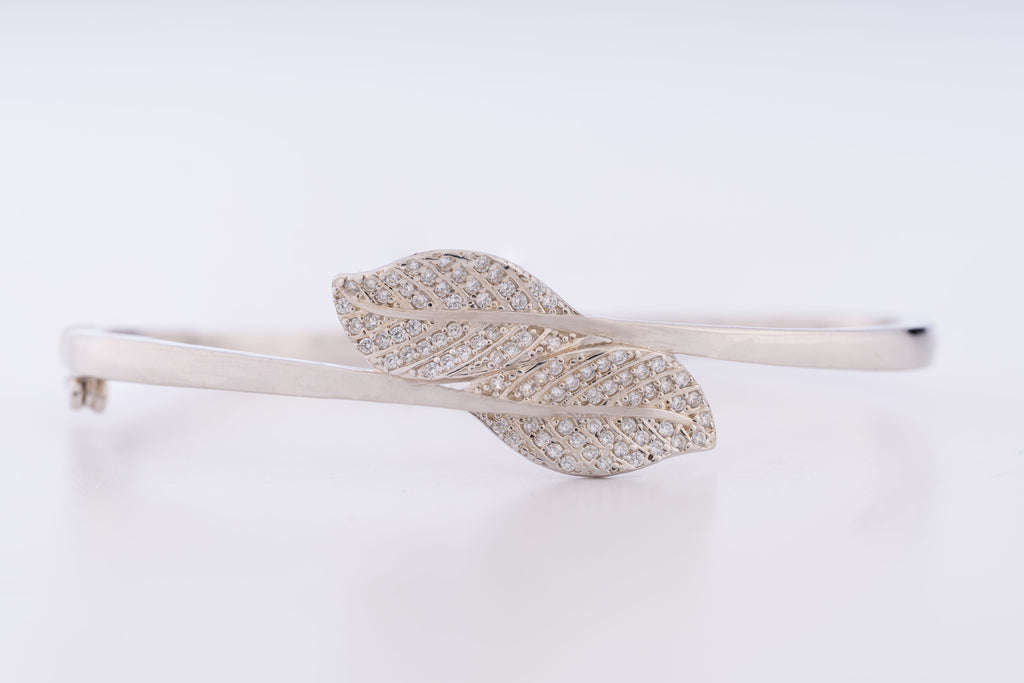 Silver Leaf Embrace Bracelet
