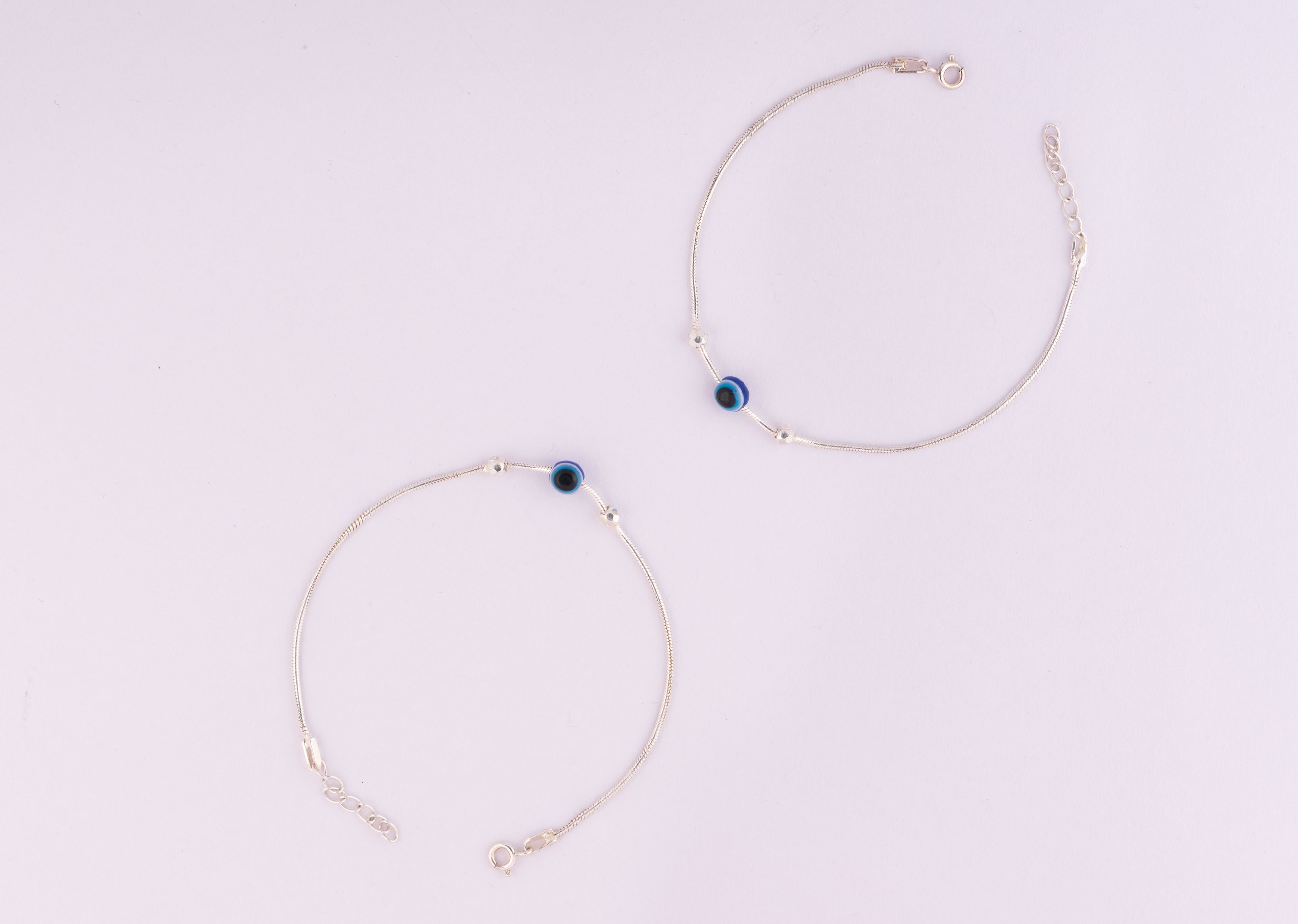 Evil Eye Silver Anklet