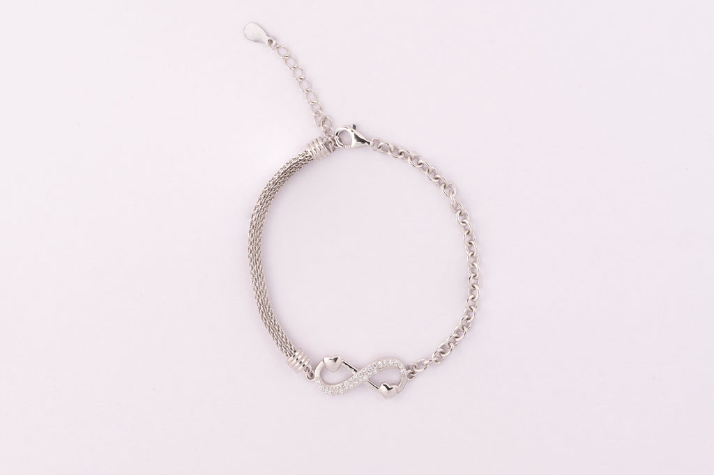 Eternal Heart Silver Bracelet