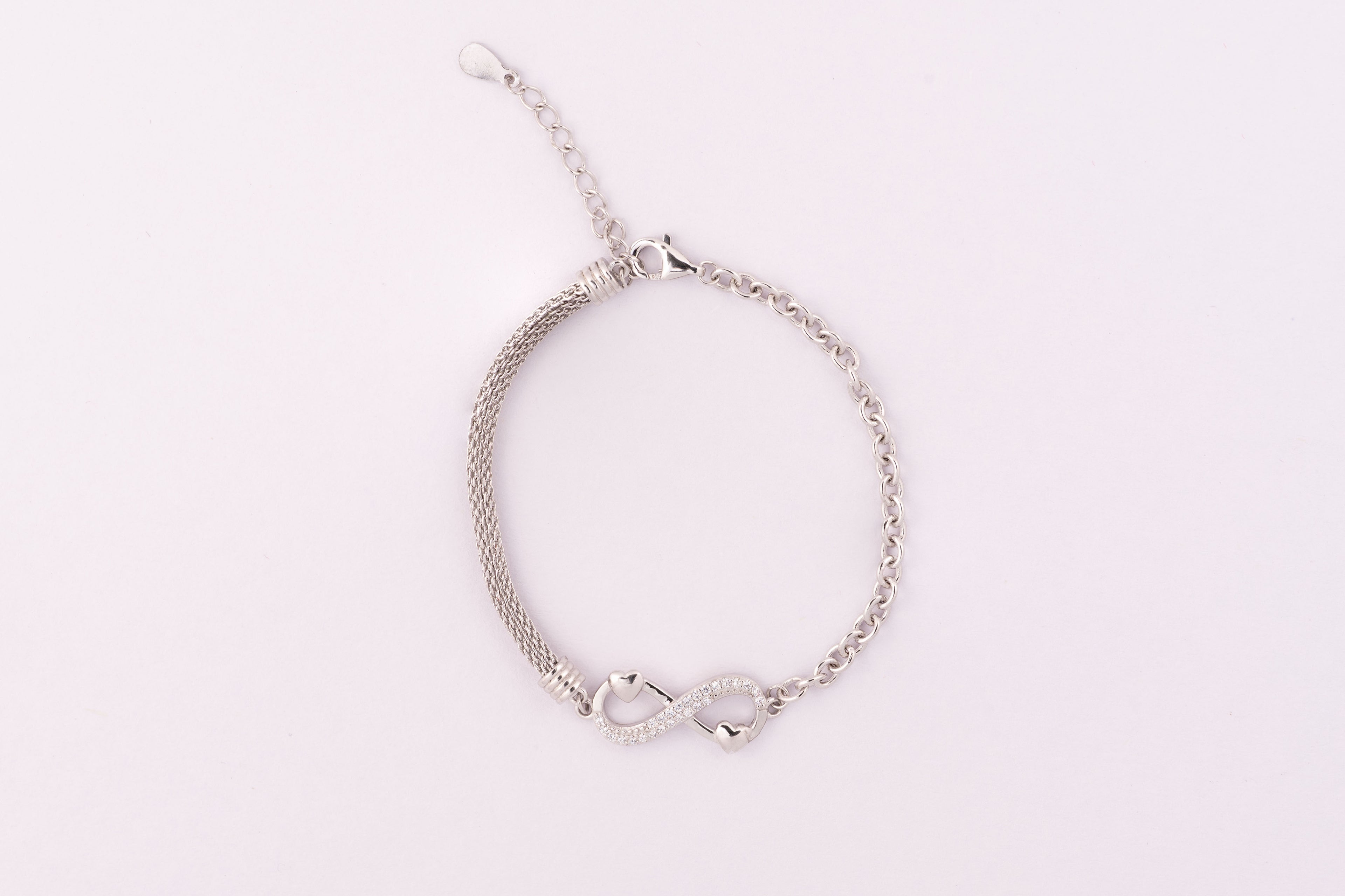 Eternal Heart Silver Bracelet