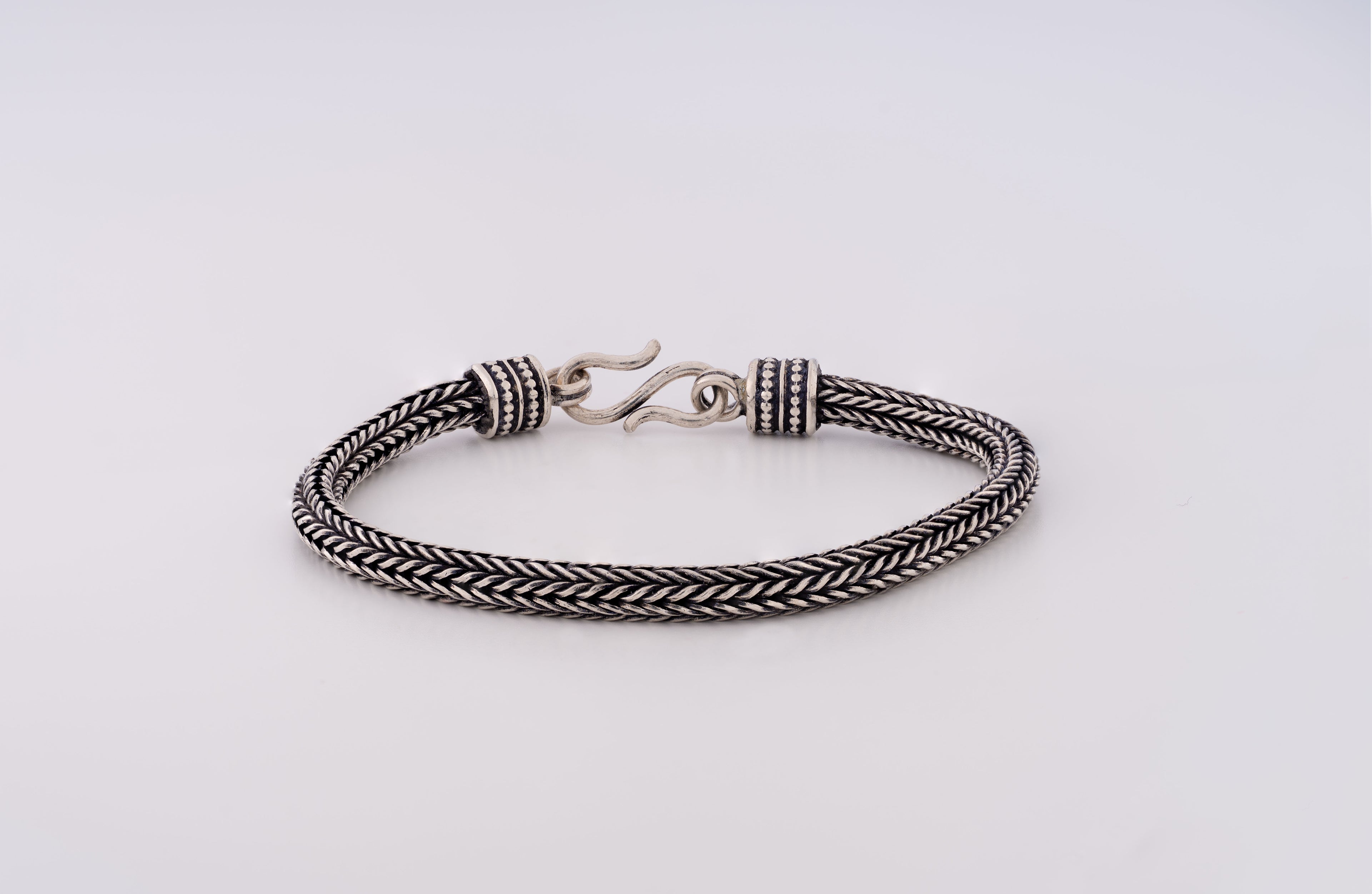 Sterling Braided Crest Bracelet